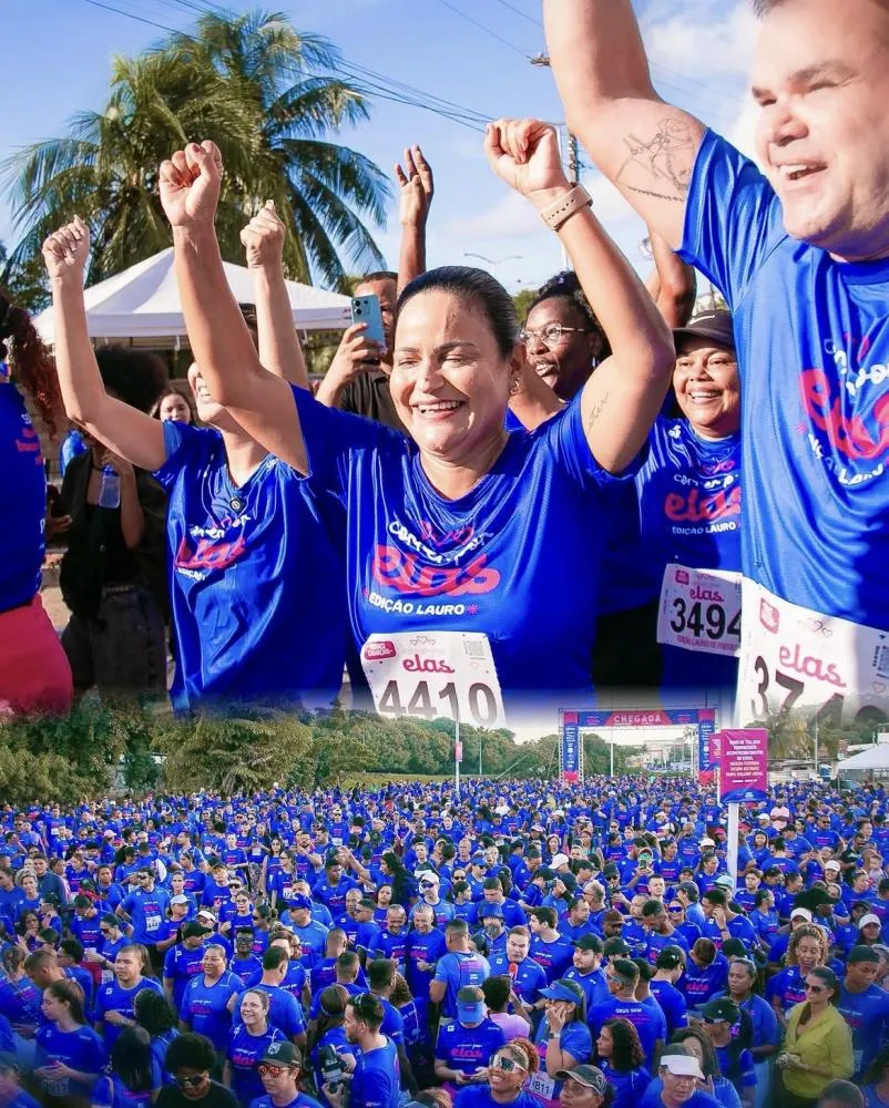 Débora Regis participa de corrida que mobiliza mais de 5 mil pessoas em Lauro de Freitas