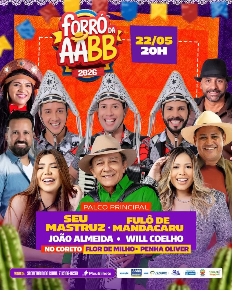 Fulô de Mandacaru e Seu Mastruz se apresentam dia 22 de maio no Forro da AABB Salvador